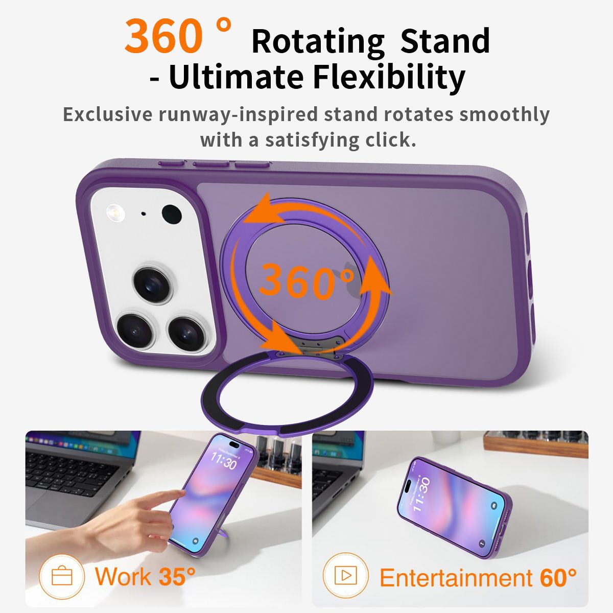 Orbit Frost 360° Rotating Stand Skin-Feel Case — 108