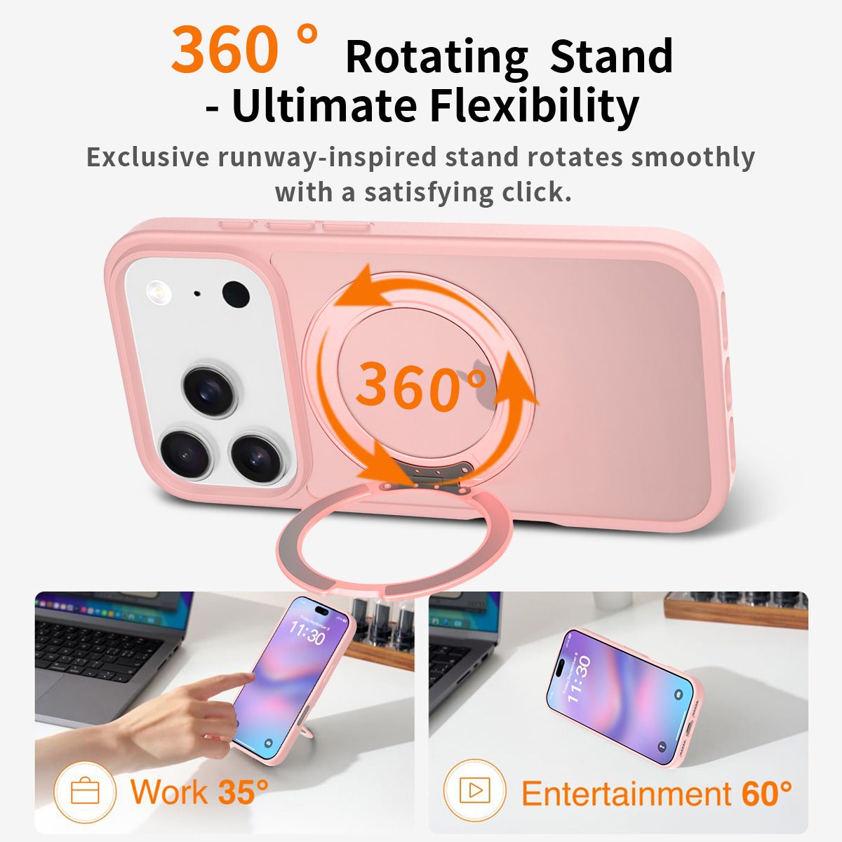 Orbit Frost 360° Rotating Stand Skin-Feel Case — 102