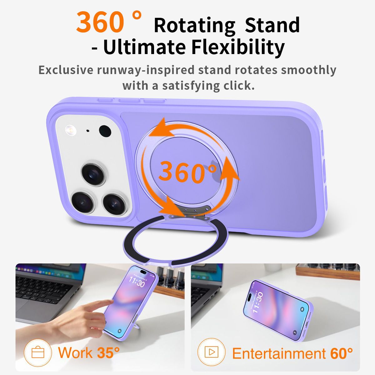 Orbit Frost 360° Rotating Stand Skin-Feel Case — 126