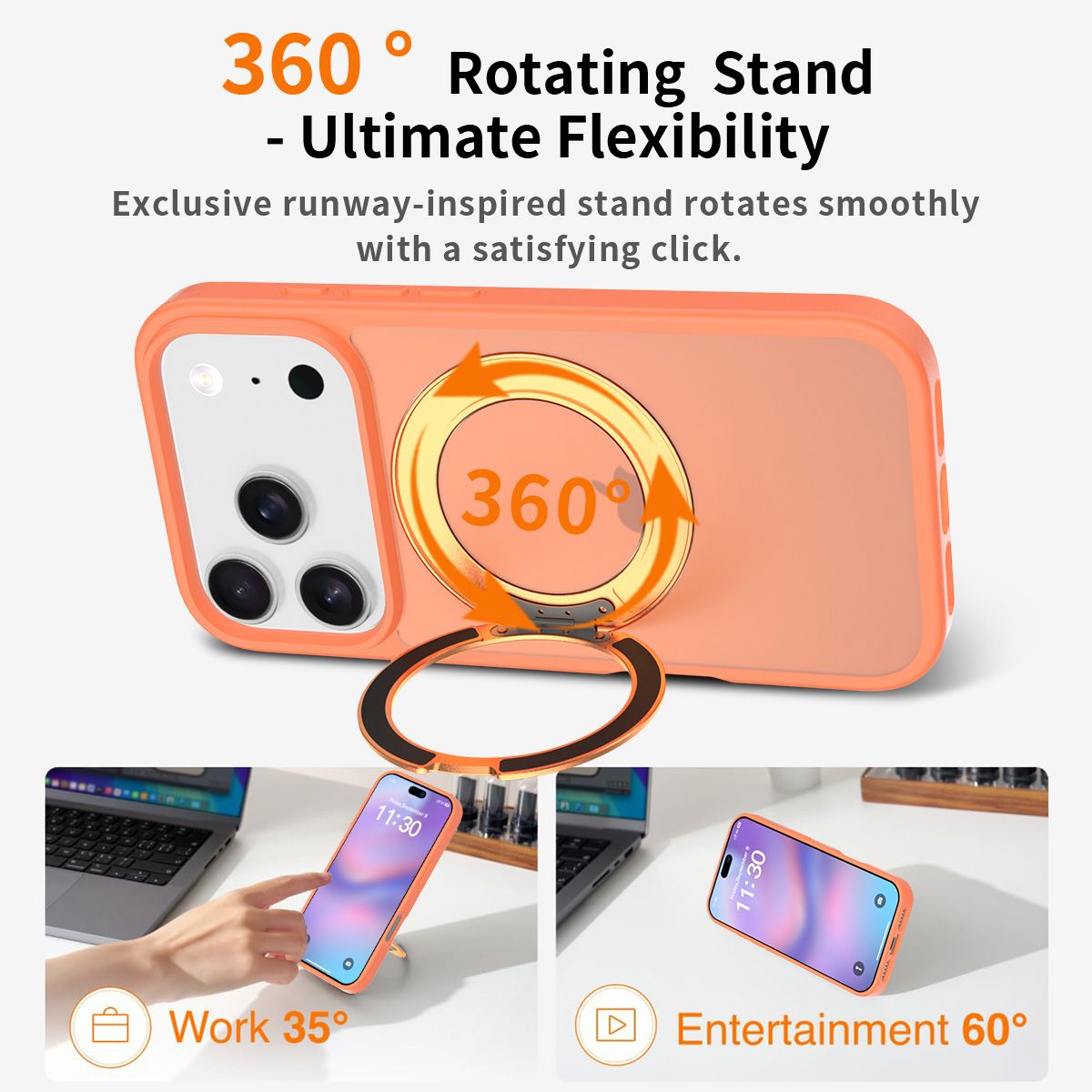 Orbit Frost 360° Rotating Stand Skin-Feel Case — 132