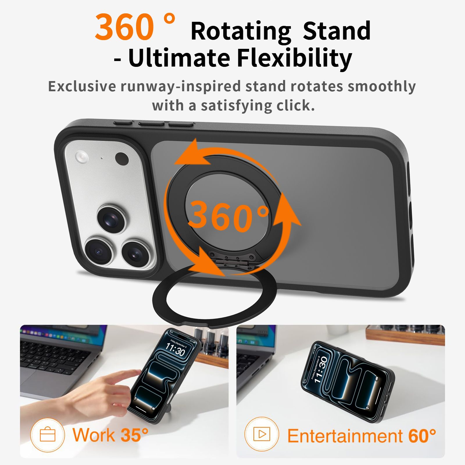 Orbit Frost 360° Rotating Stand Skin-Feel Case — 182
