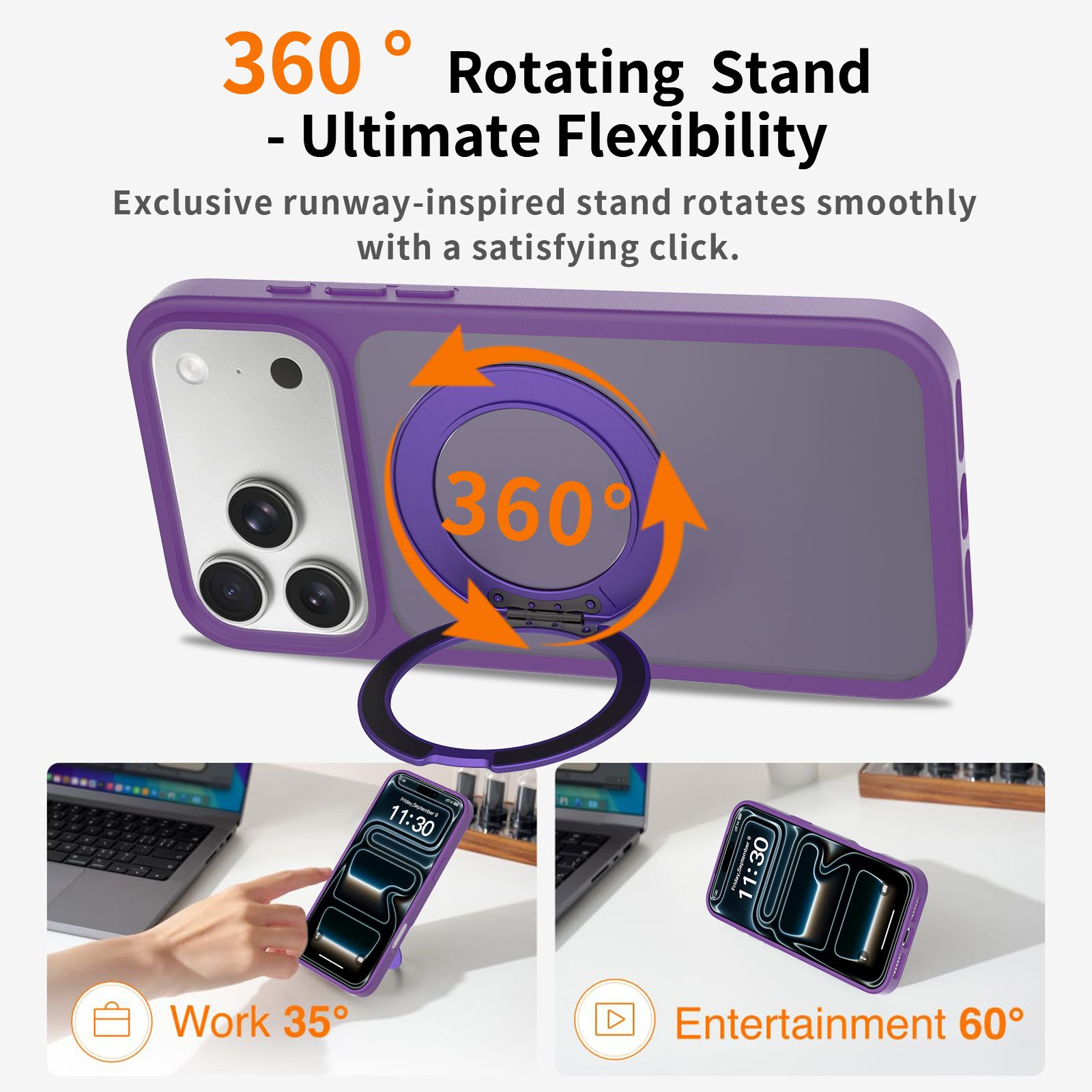 Orbit Frost 360° Rotating Stand Skin-Feel Case — 195
