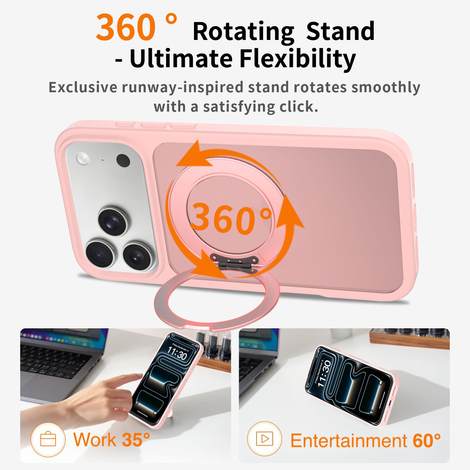 Orbit Frost 360° Rotating Stand Skin-Feel Case — 189