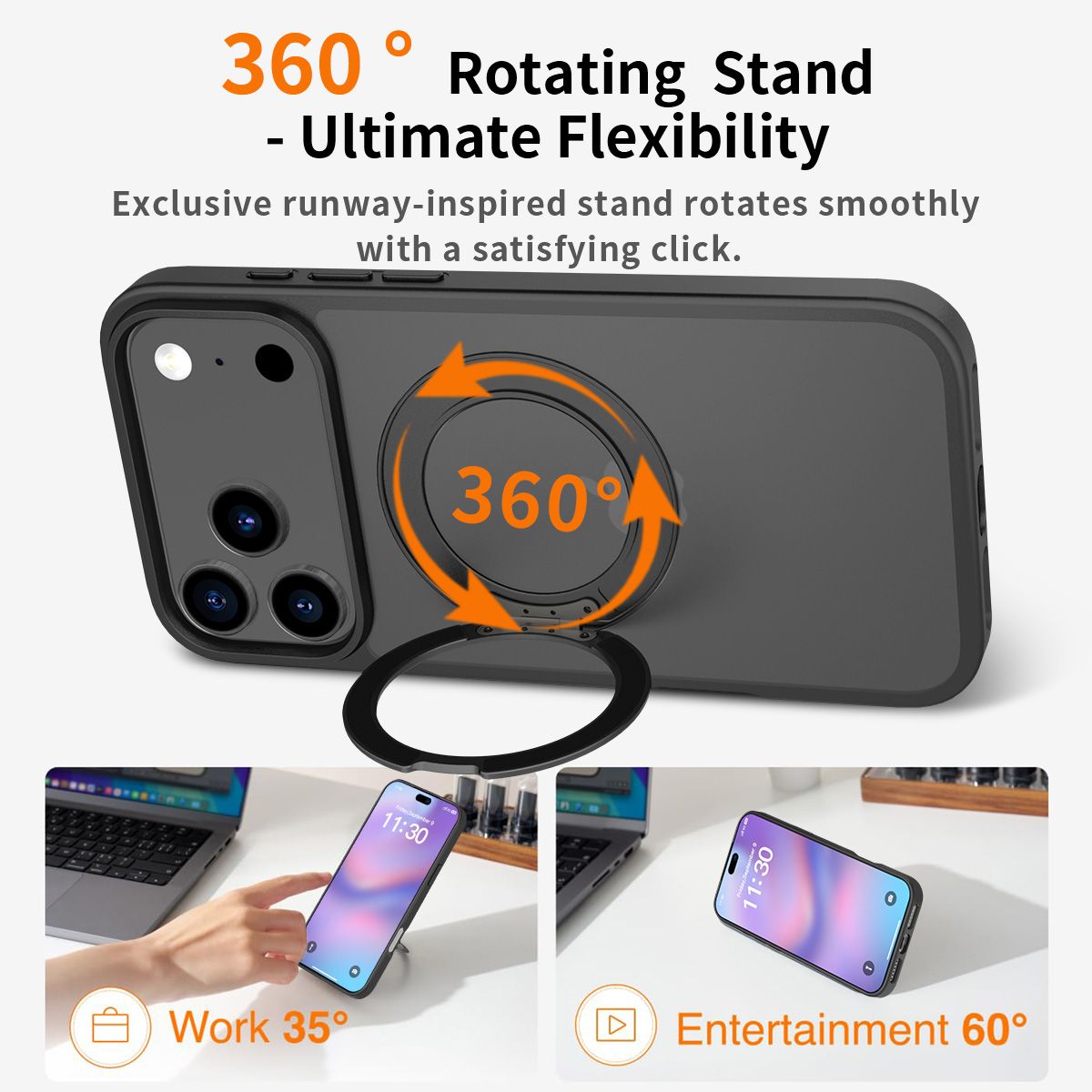 Orbit Frost 360° Rotating Stand Skin-Feel Case — 138