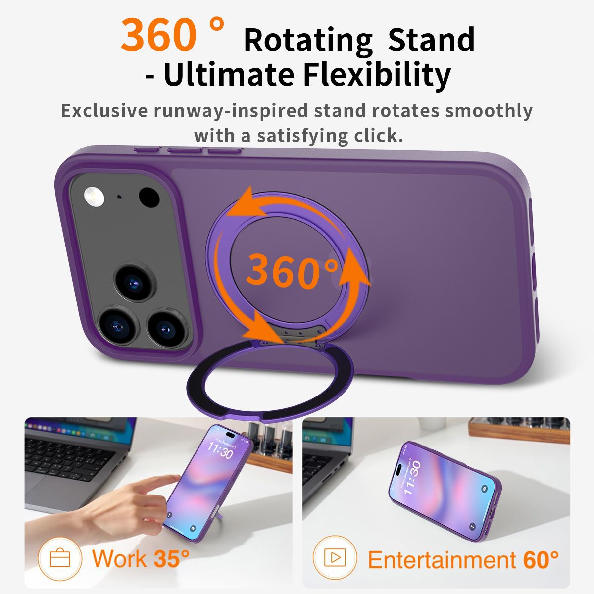 Orbit Frost 360° Rotating Stand Skin-Feel Case — 152