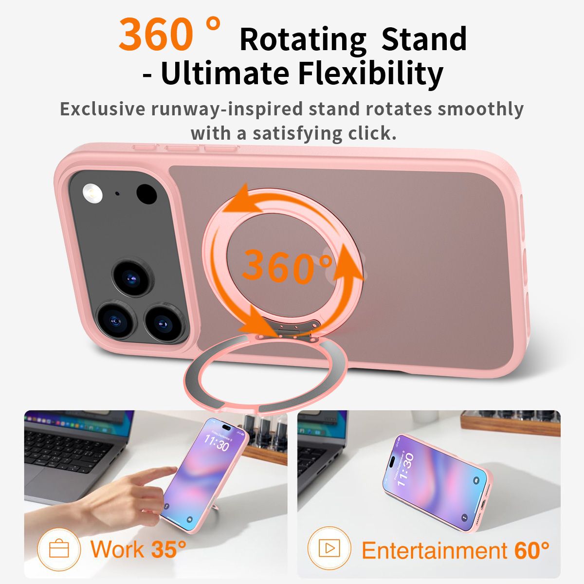 Orbit Frost 360° Rotating Stand Skin-Feel Case — 146