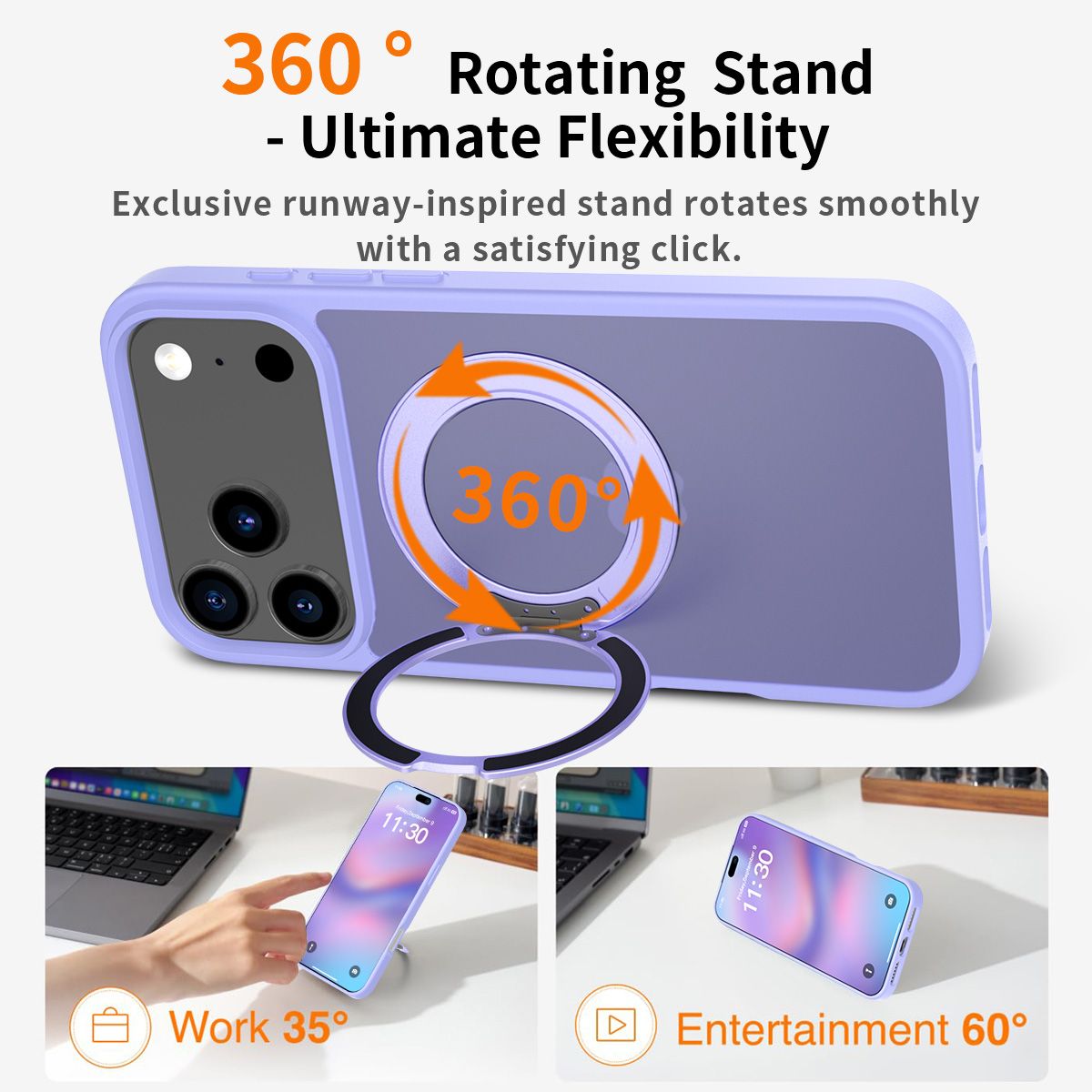 Orbit Frost 360° Rotating Stand Skin-Feel Case — 170