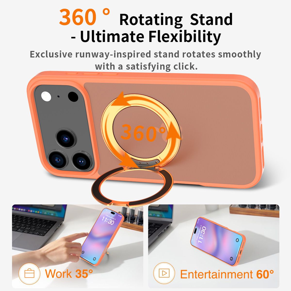 Orbit Frost 360° Rotating Stand Skin-Feel Case — 176