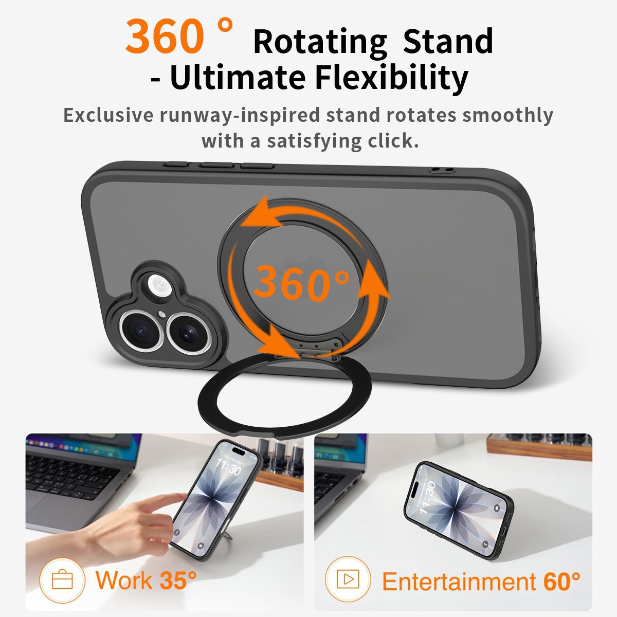 Orbit Frost 360° Rotating Stand Skin-Feel Case — 226