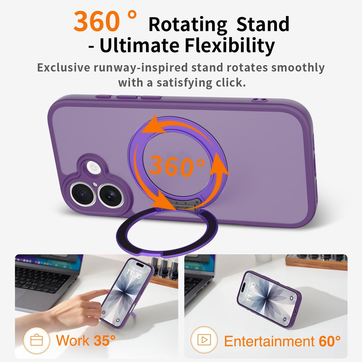 Orbit Frost 360° Rotating Stand Skin-Feel Case — 242