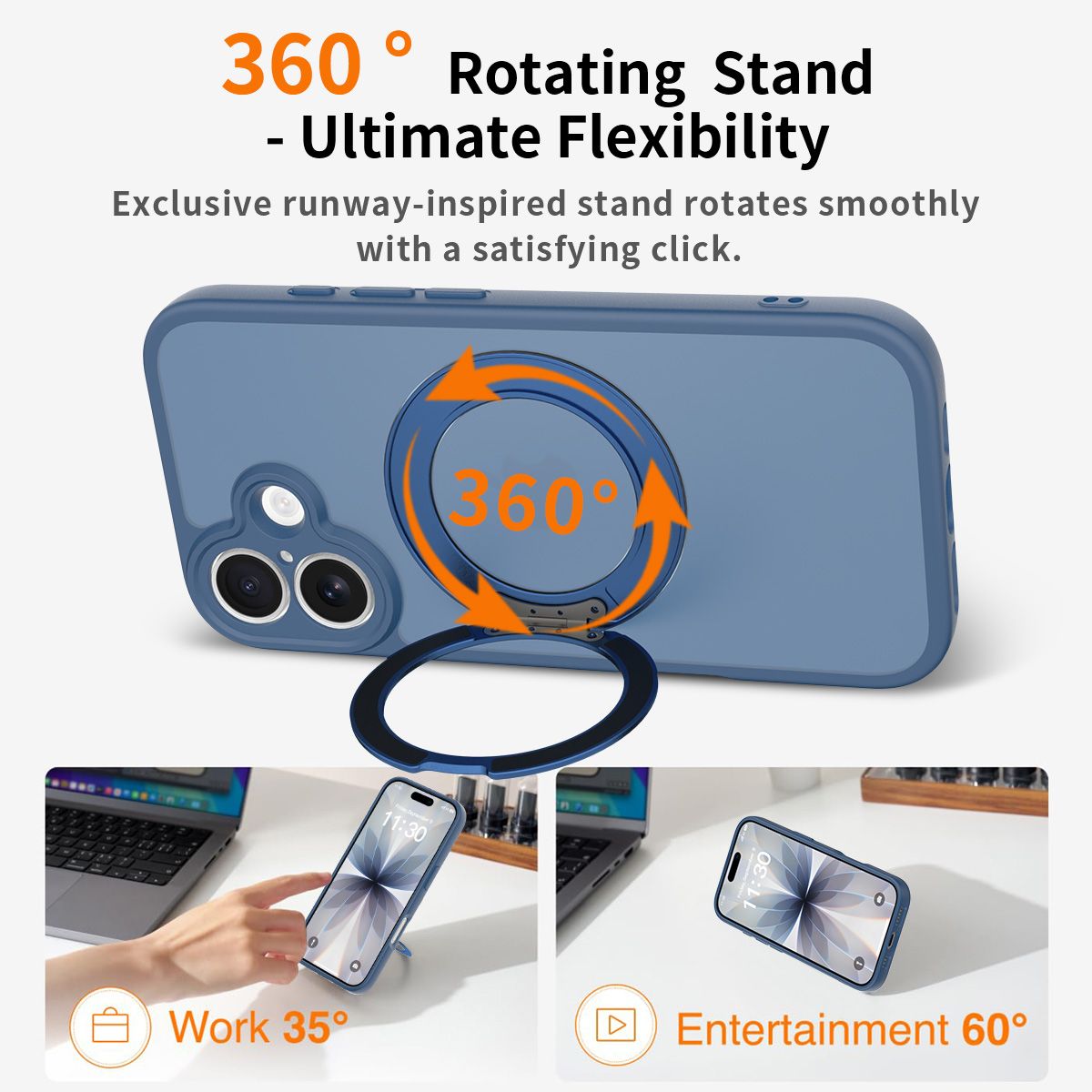 Orbit Frost 360° Rotating Stand Skin-Feel Case — 249