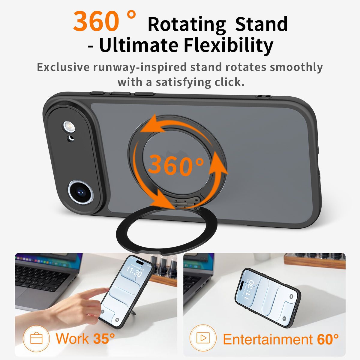 Orbit Frost 360° Rotating Stand Skin-Feel Case — 270