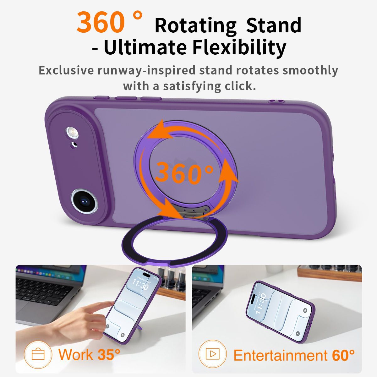 Orbit Frost 360° Rotating Stand Skin-Feel Case — 286
