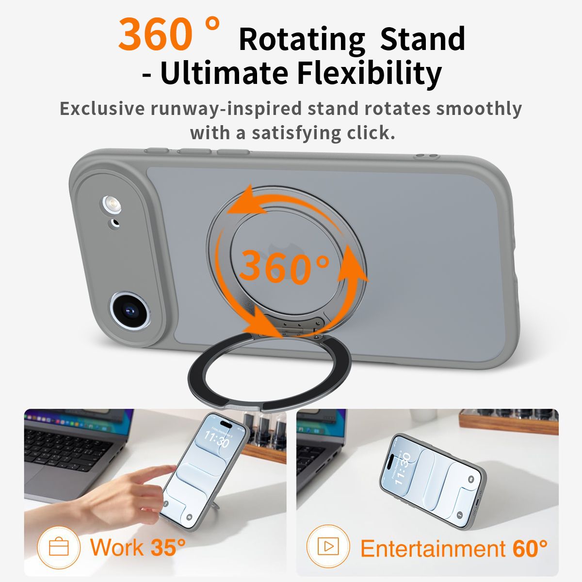 Orbit Frost 360° Rotating Stand Skin-Feel Case — 300