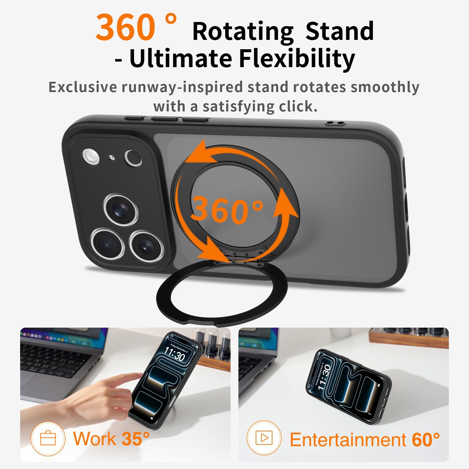 Orbit Frost 360° Rotating Stand Skin-Feel Case — 314