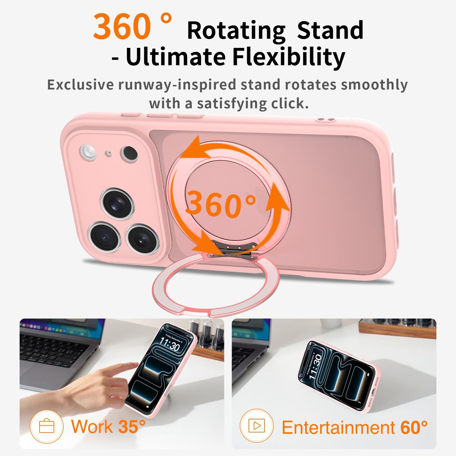 Orbit Frost 360° Rotating Stand Skin-Feel Case — 323