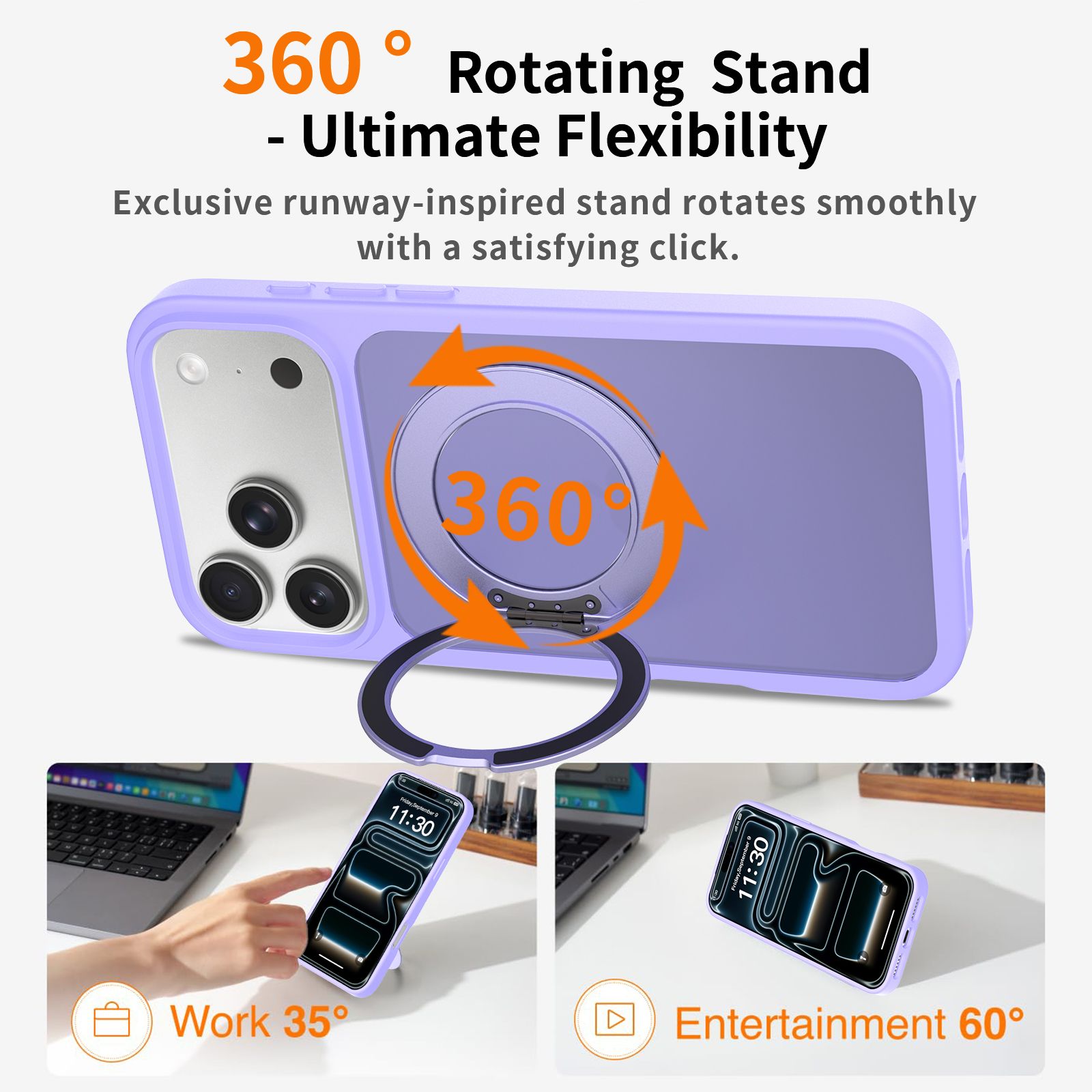 Orbit Frost 360° Rotating Stand Skin-Feel Case — 213