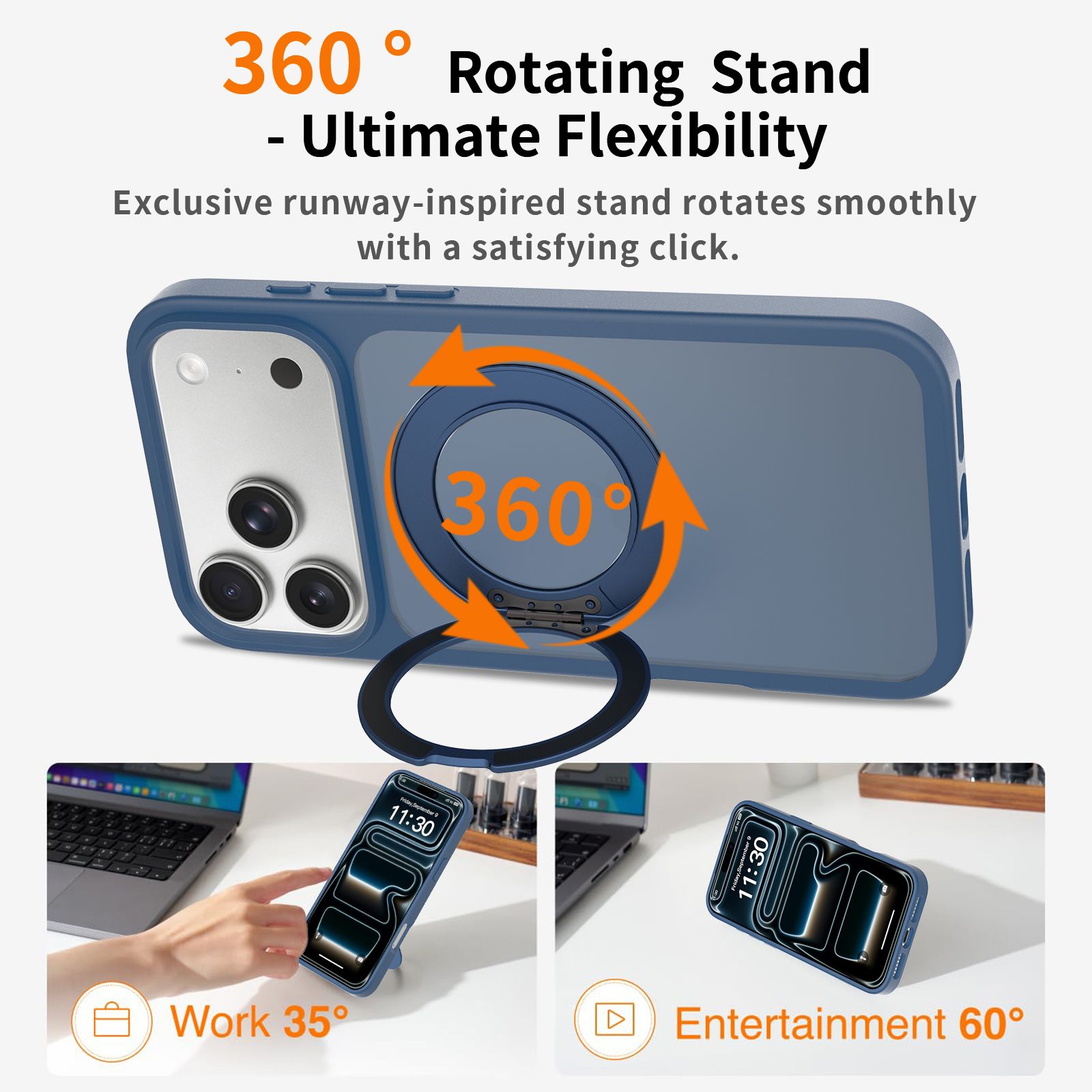 Orbit Frost 360° Rotating Stand Skin-Feel Case — 201
