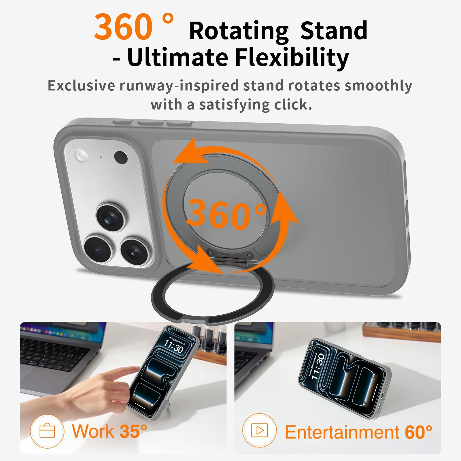 Orbit Frost 360° Rotating Stand Skin-Feel Case — 207
