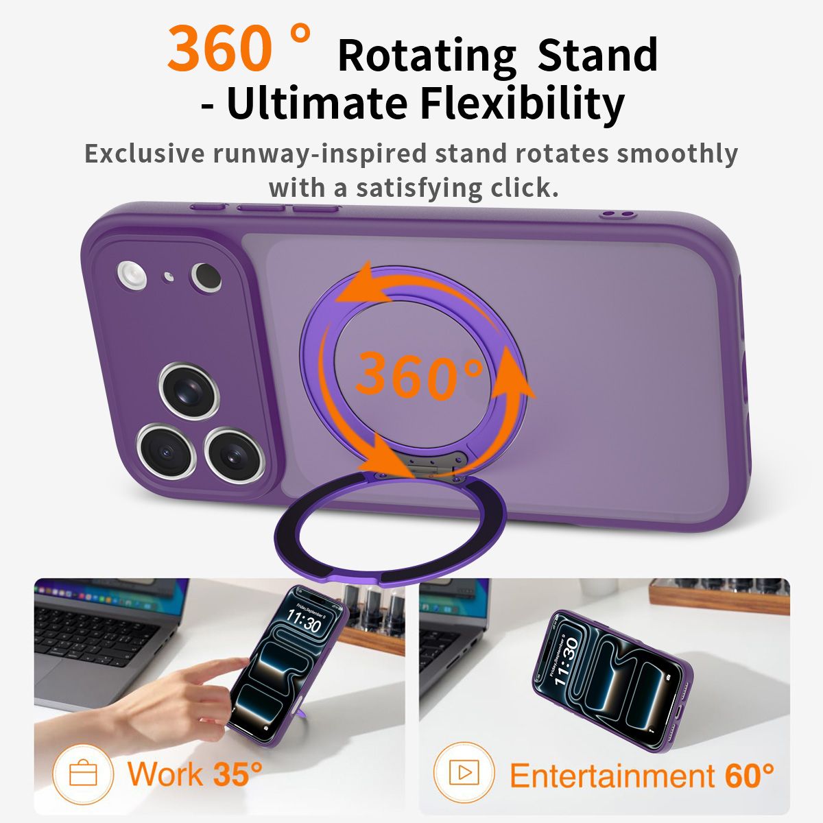 Orbit Frost 360° Rotating Stand Skin-Feel Case — 374