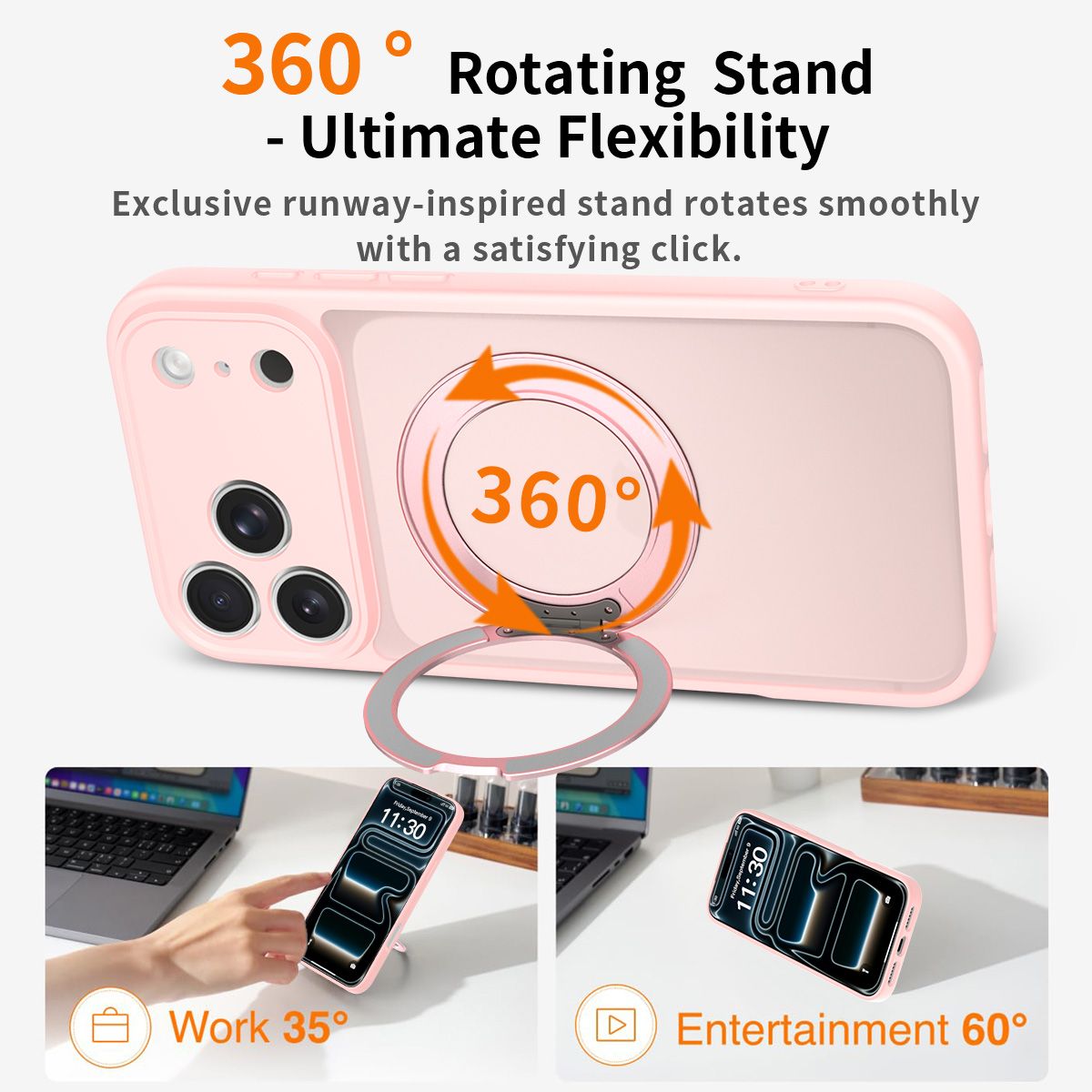 Orbit Frost 360° Rotating Stand Skin-Feel Case — 367