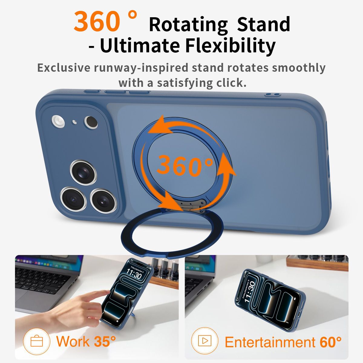 Orbit Frost 360° Rotating Stand Skin-Feel Case — 381