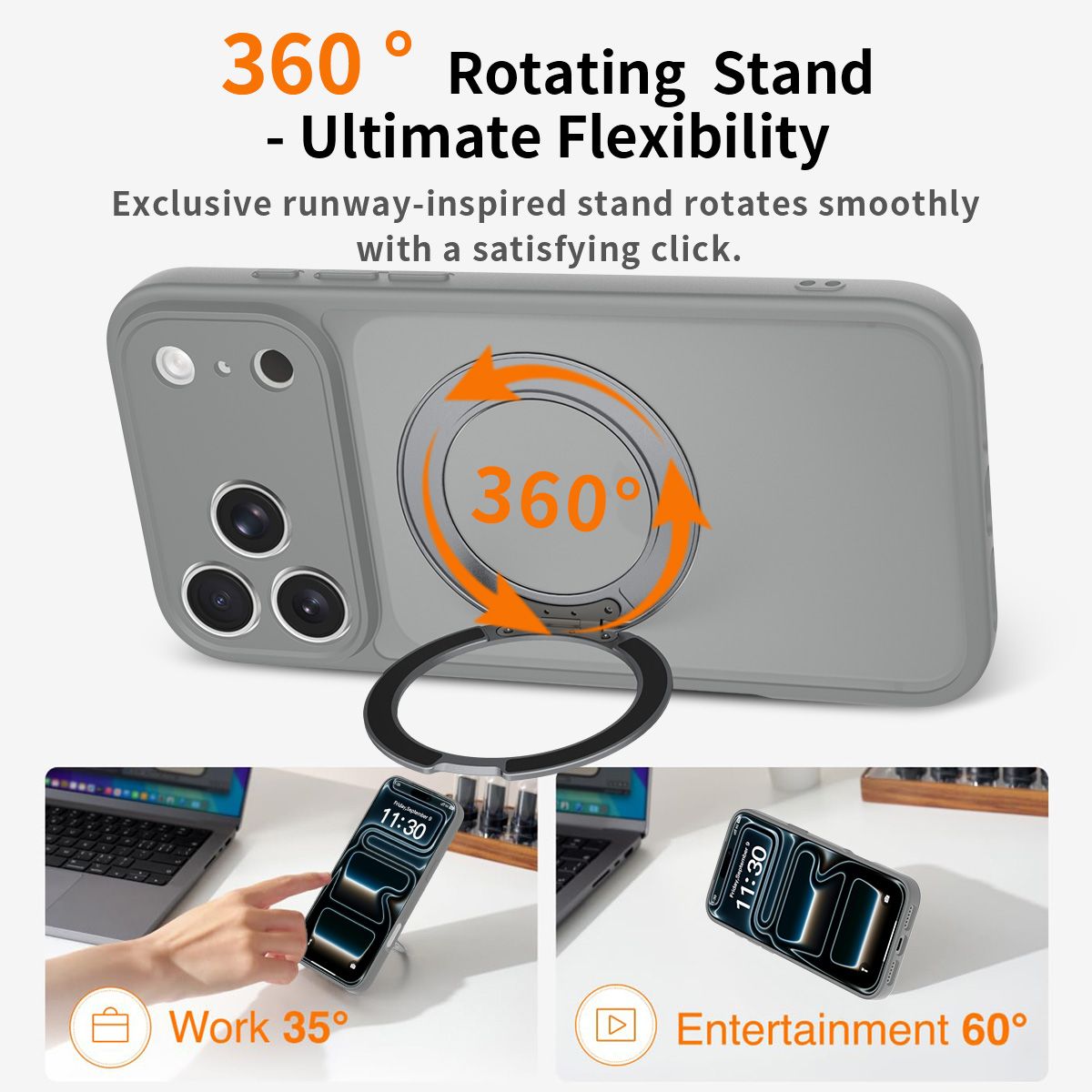 Orbit Frost 360° Rotating Stand Skin-Feel Case — 388