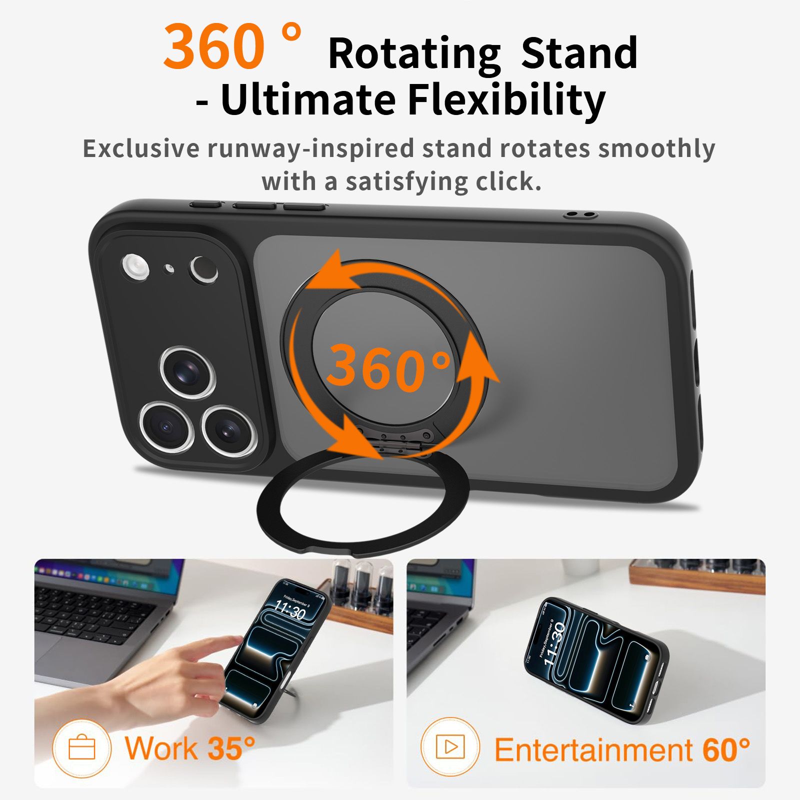 Orbit Frost 360° Rotating Stand Skin-Feel Case — 401