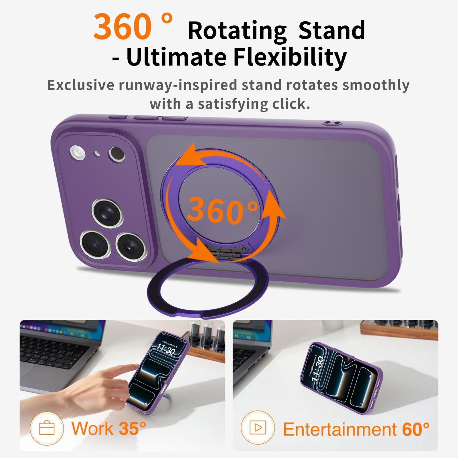Orbit Frost 360° Rotating Stand Skin-Feel Case — 415