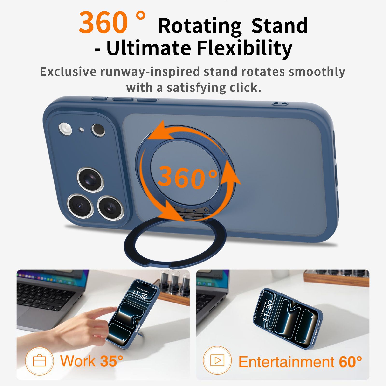 Orbit Frost 360° Rotating Stand Skin-Feel Case — 421