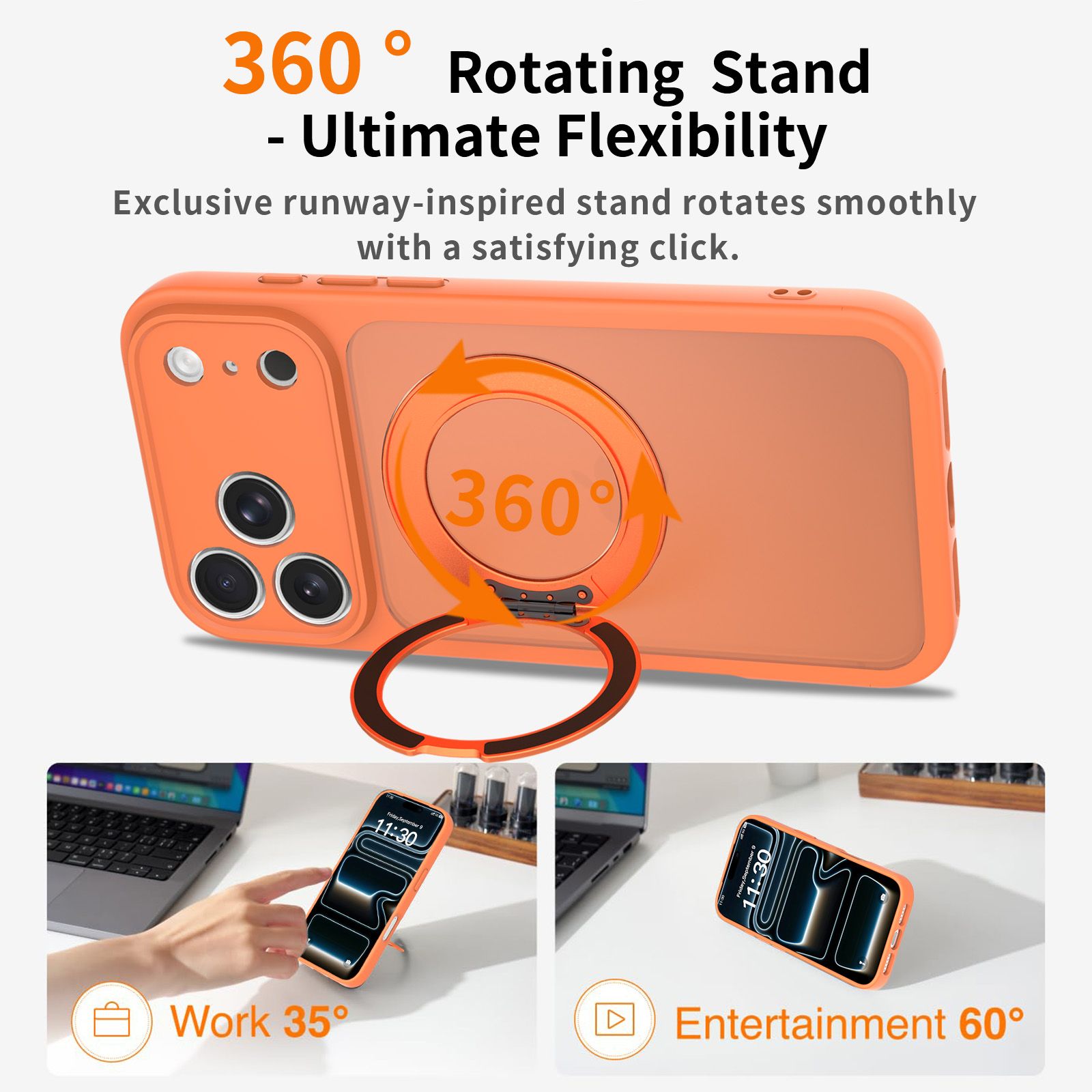 Orbit Frost 360° Rotating Stand Skin-Feel Case — 433