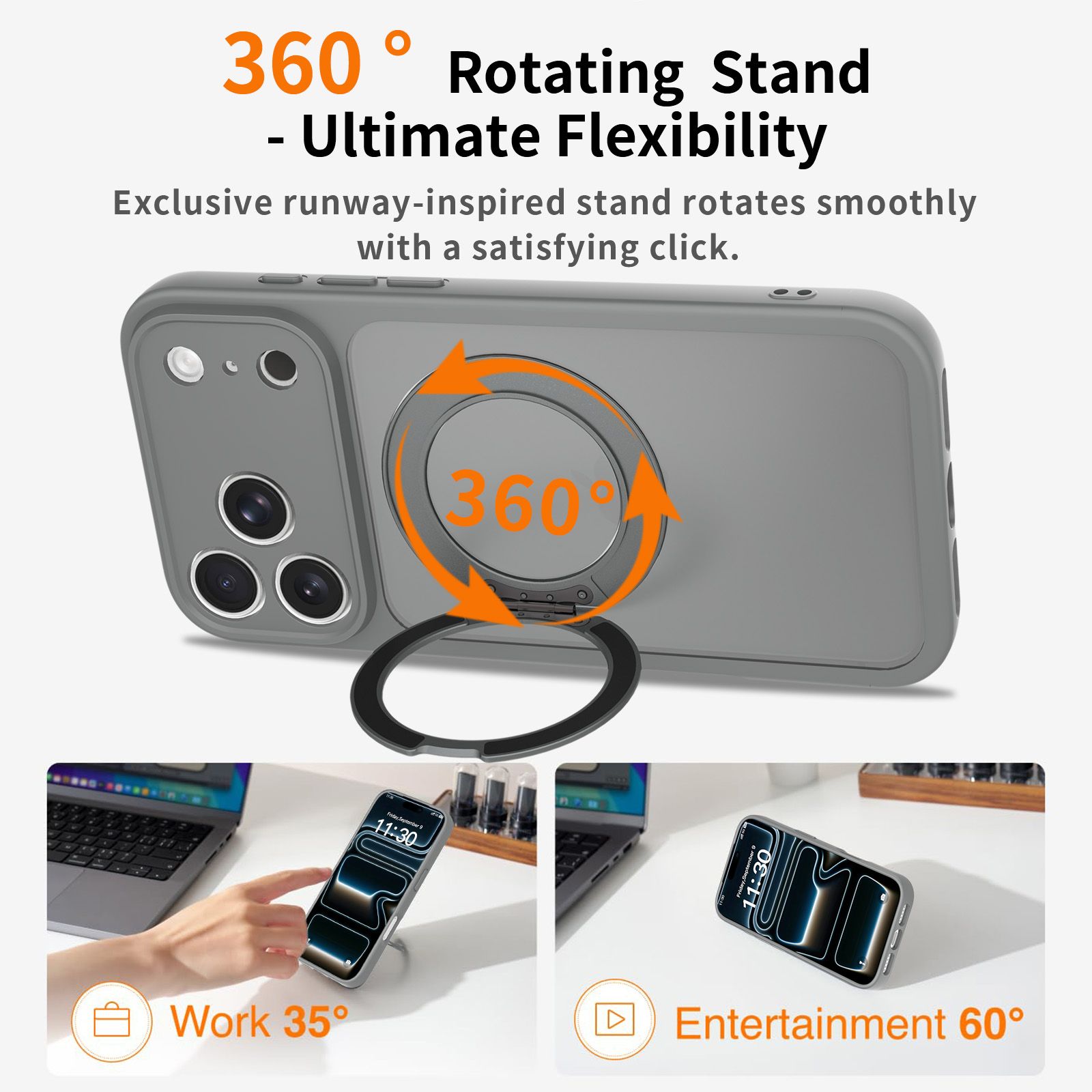 Orbit Frost 360° Rotating Stand Skin-Feel Case — 427