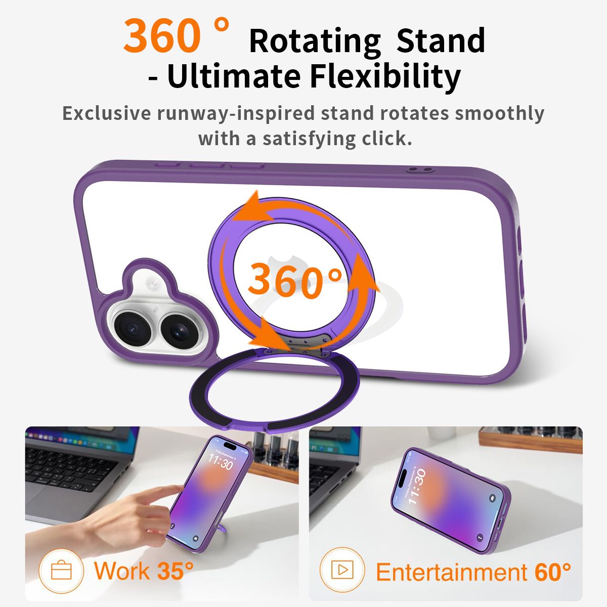 Orbit Prism 360° Rotating Stand Clear Case — 26