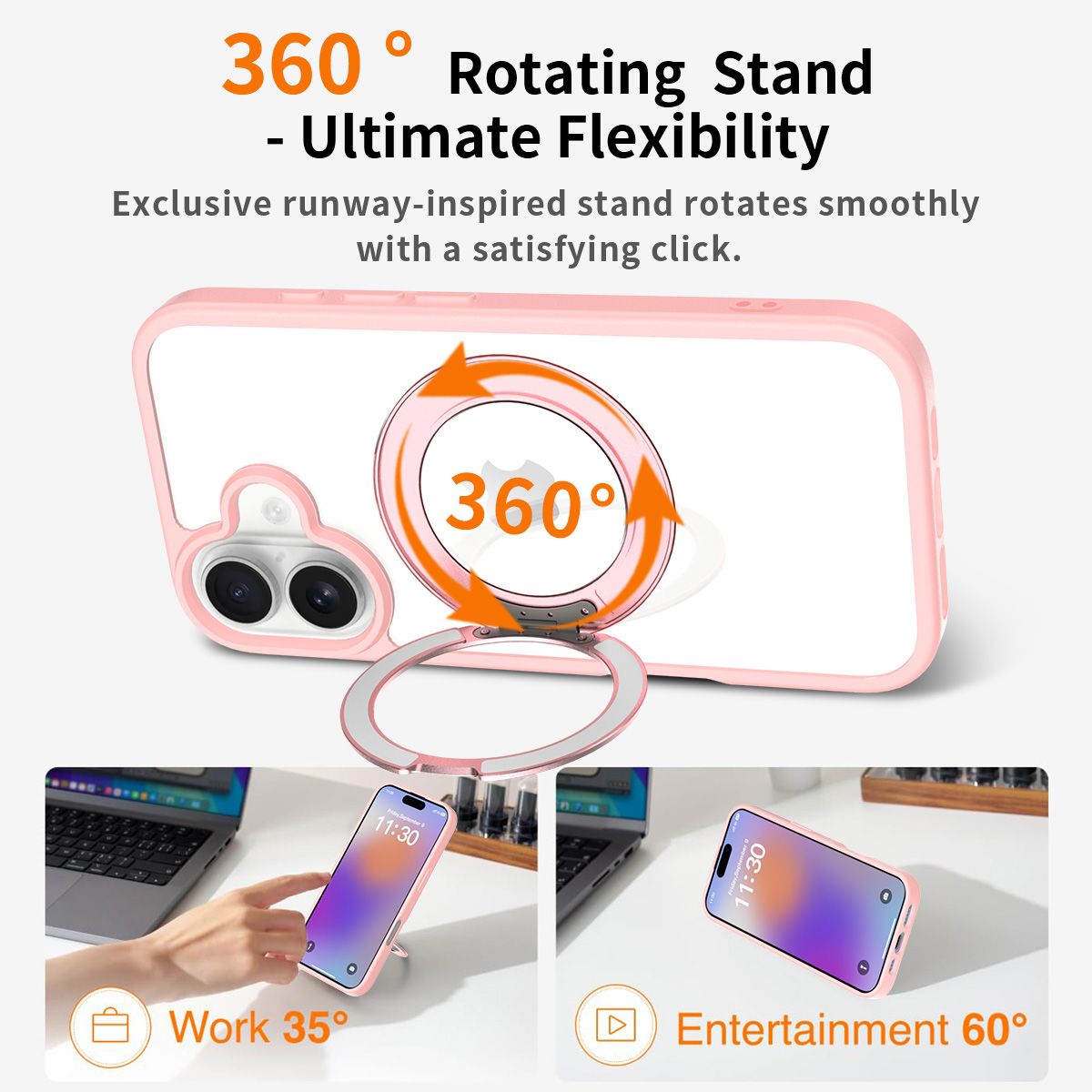 Orbit Prism 360° Rotating Stand Clear Case — 20