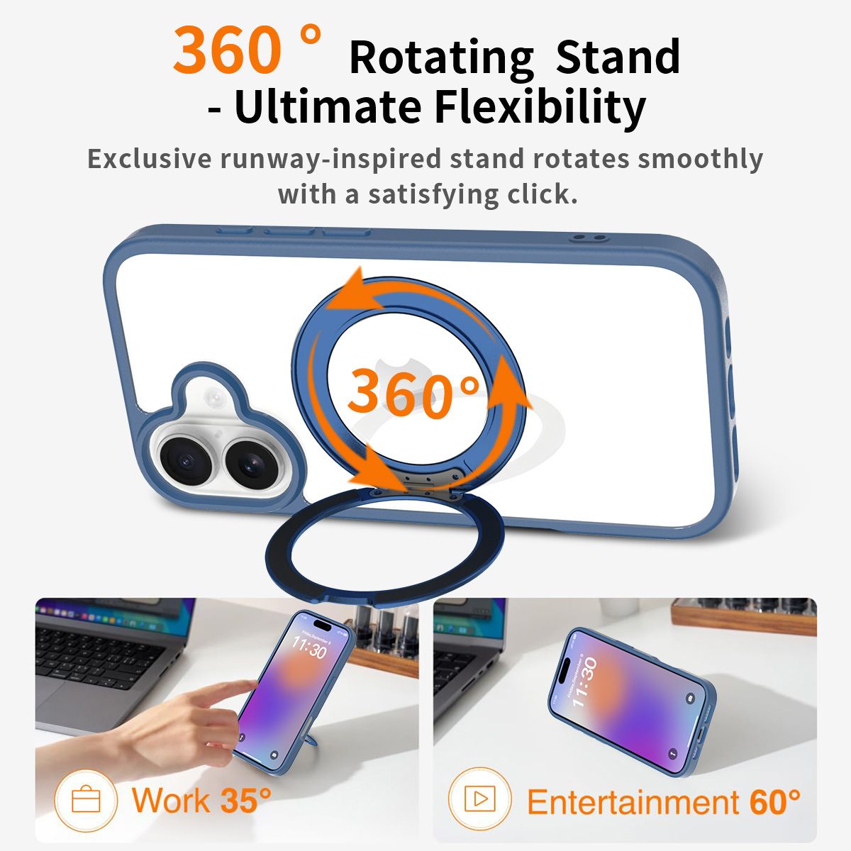 Orbit Prism 360° Rotating Stand Clear Case — 32