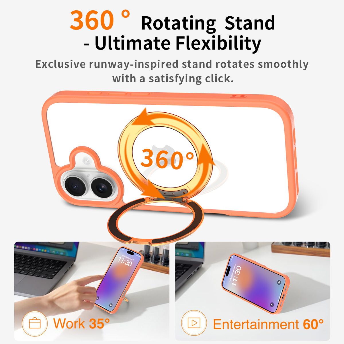 Orbit Prism 360° Rotating Stand Clear Case — 50