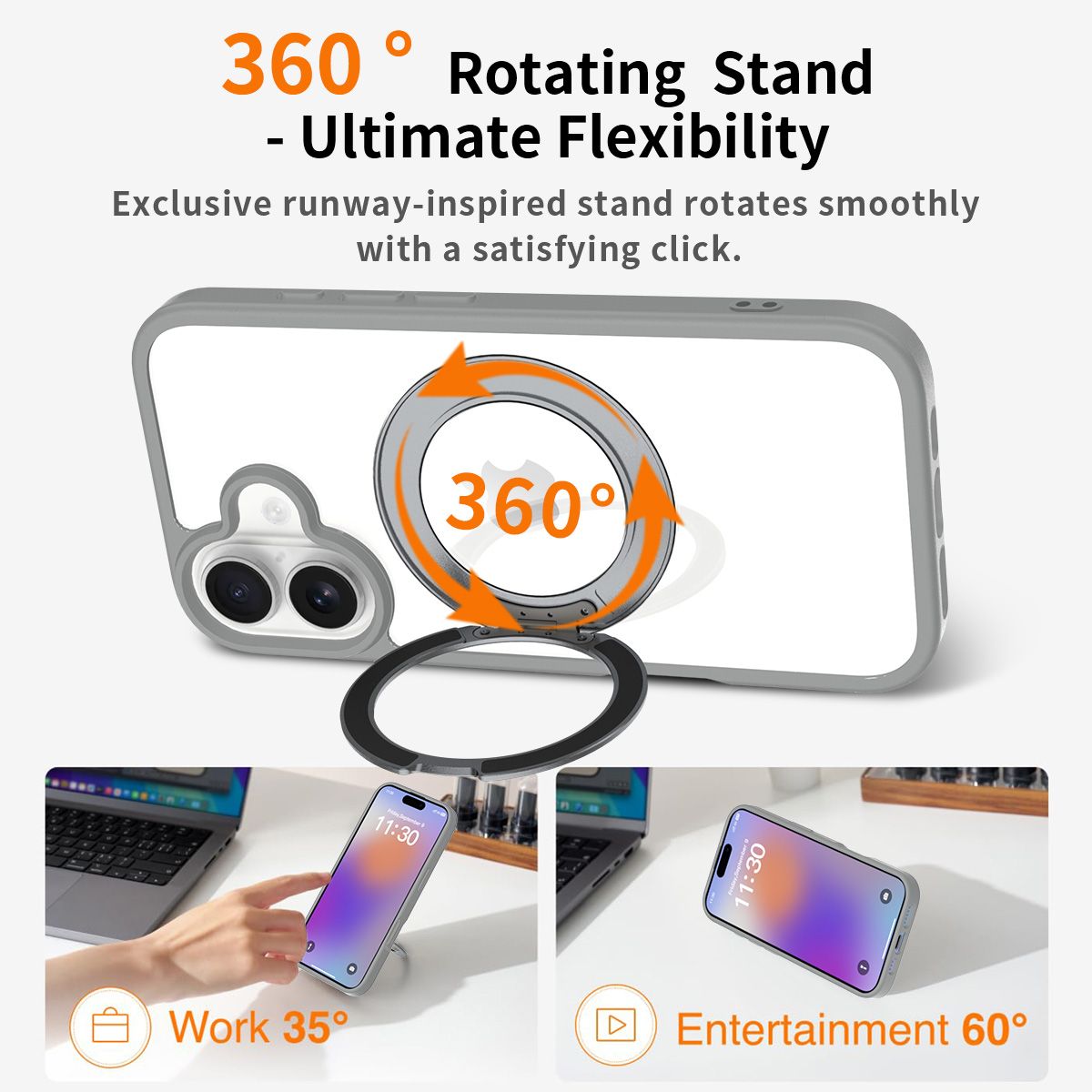 Orbit Prism 360° Rotating Stand Clear Case — 38