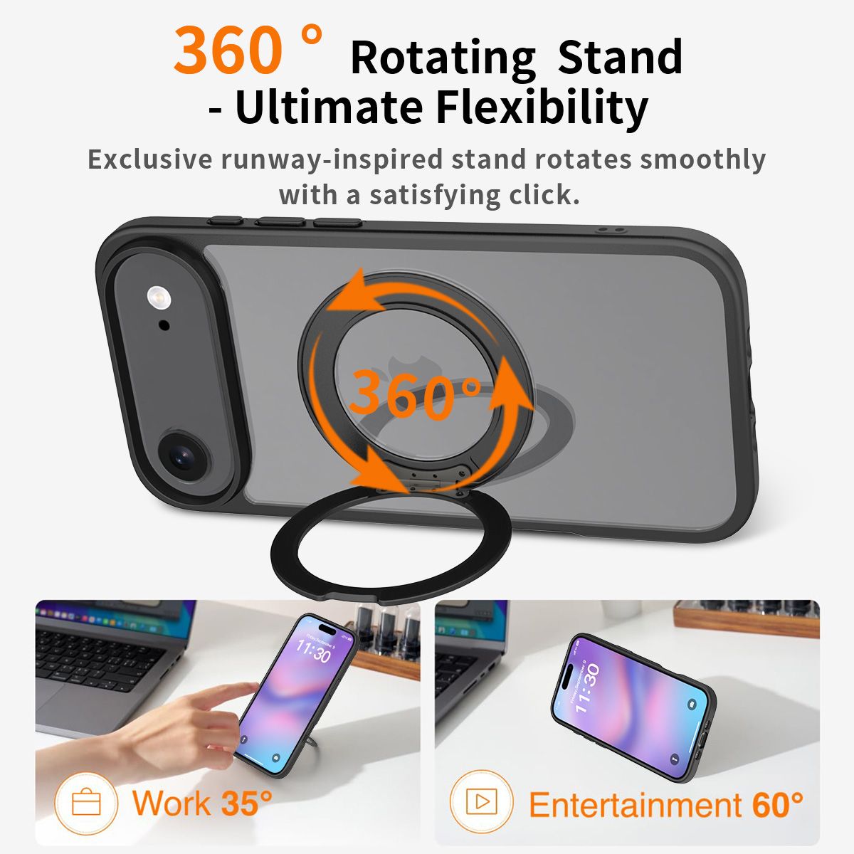 Orbit Prism 360° Rotating Stand Clear Case — 56