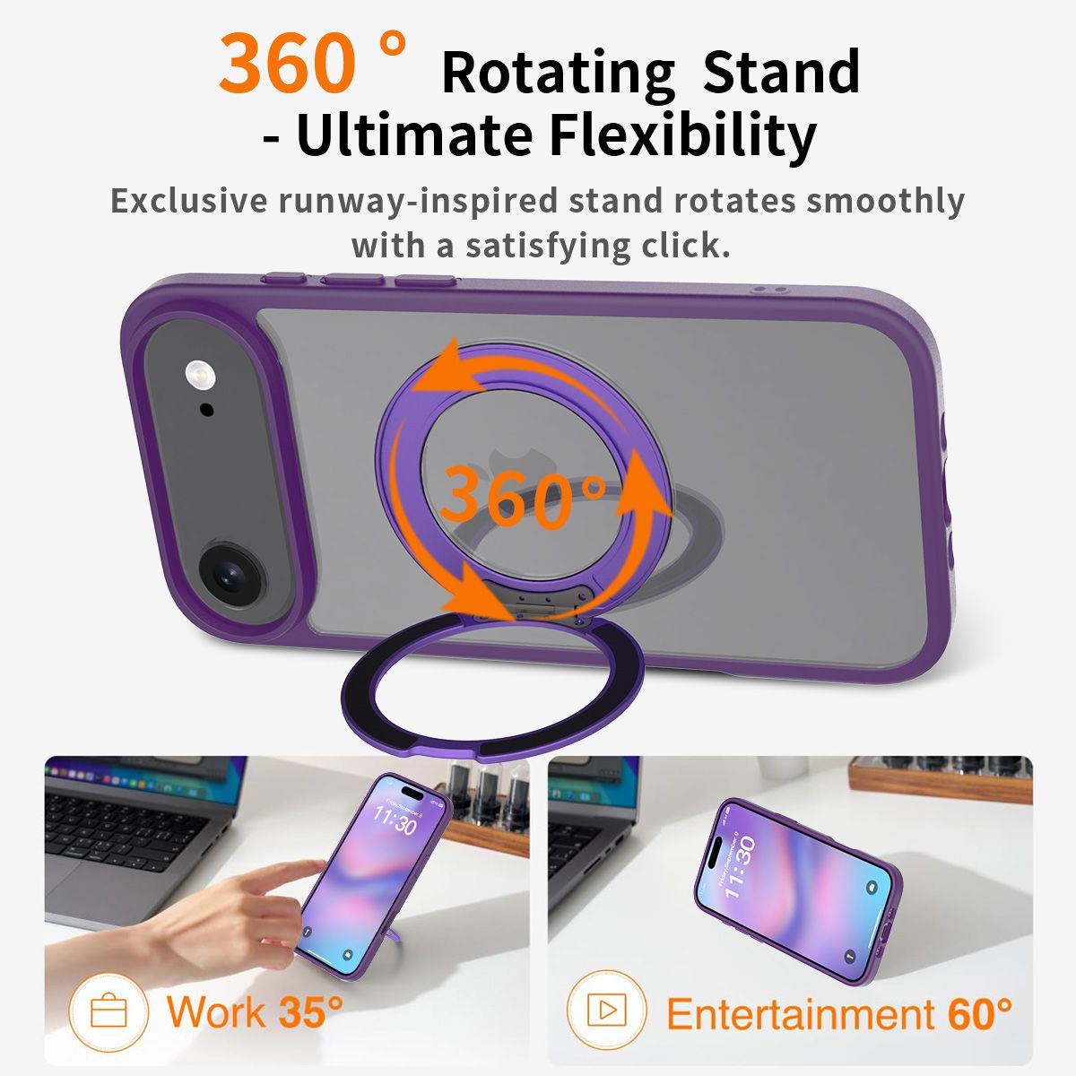 Orbit Prism 360° Rotating Stand Clear Case — 76