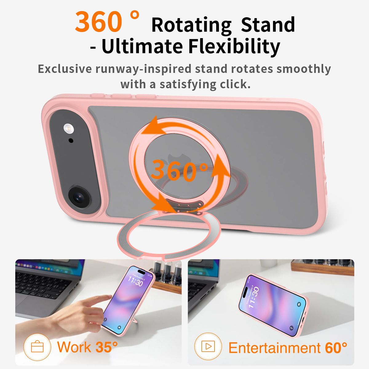 Orbit Prism 360° Rotating Stand Clear Case — 70