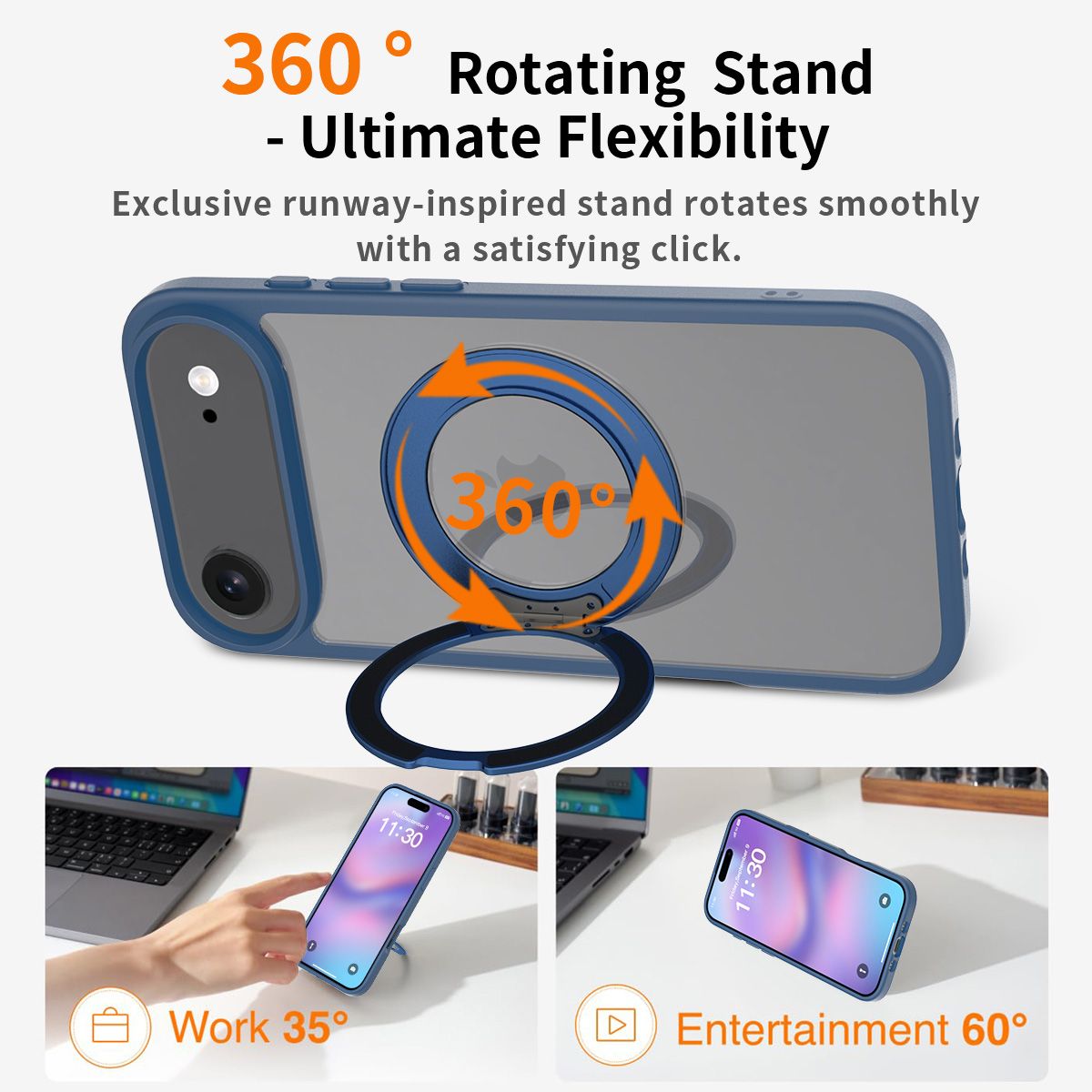 Orbit Prism 360° Rotating Stand Clear Case — 82