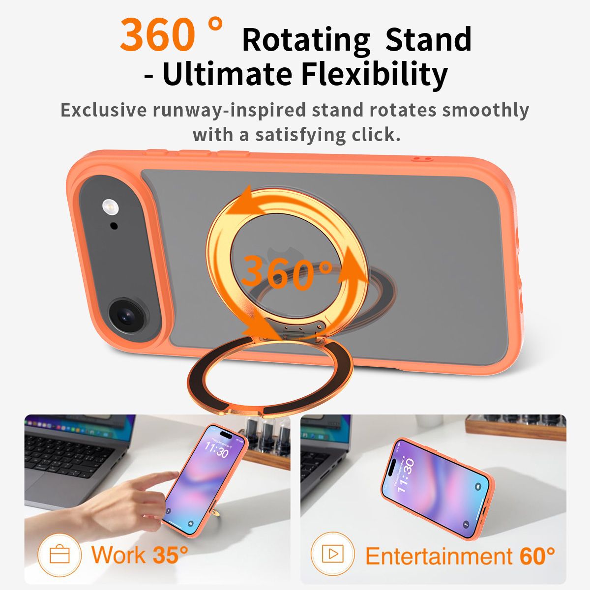 Orbit Prism 360° Rotating Stand Clear Case — 100