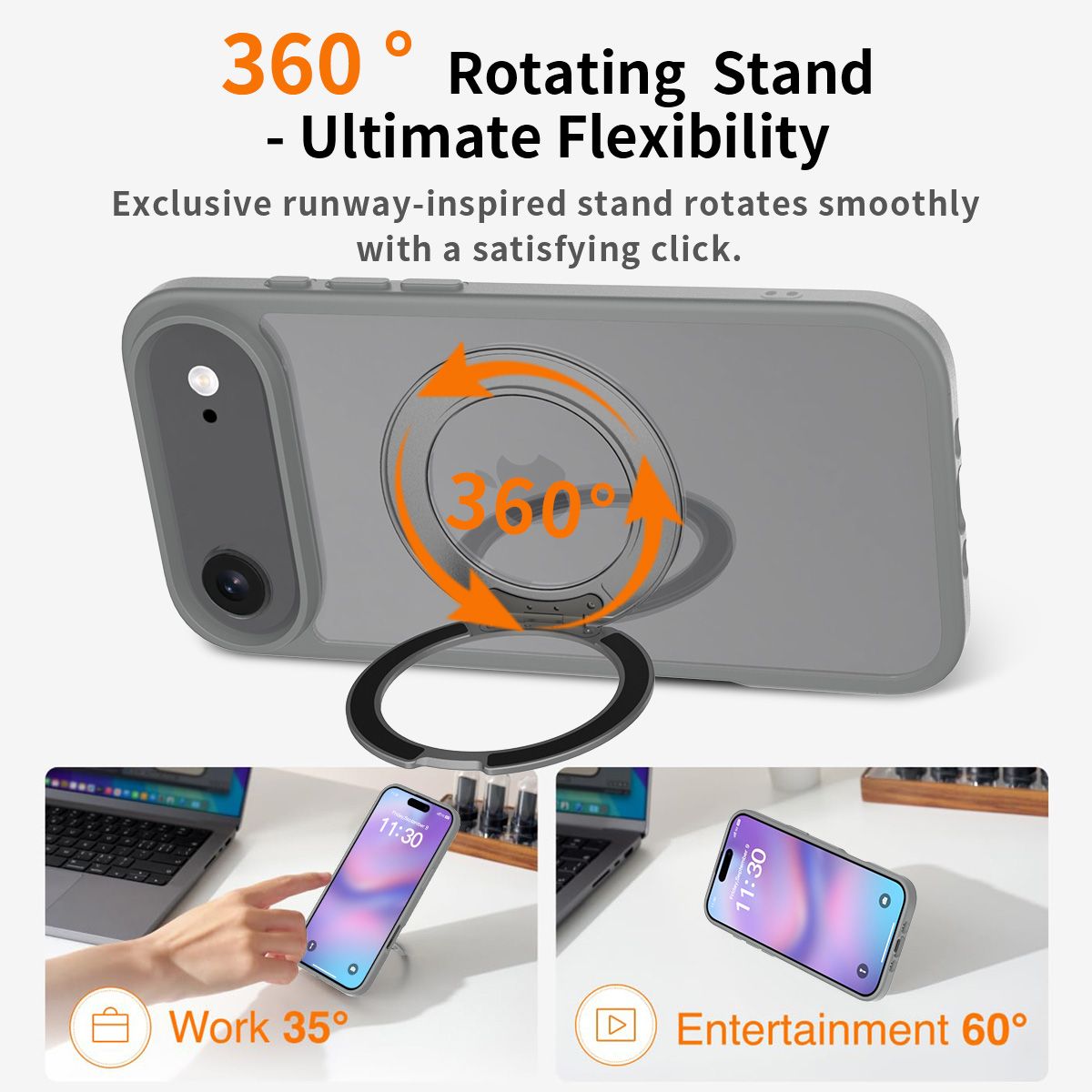 Orbit Prism 360° Rotating Stand Clear Case — 88