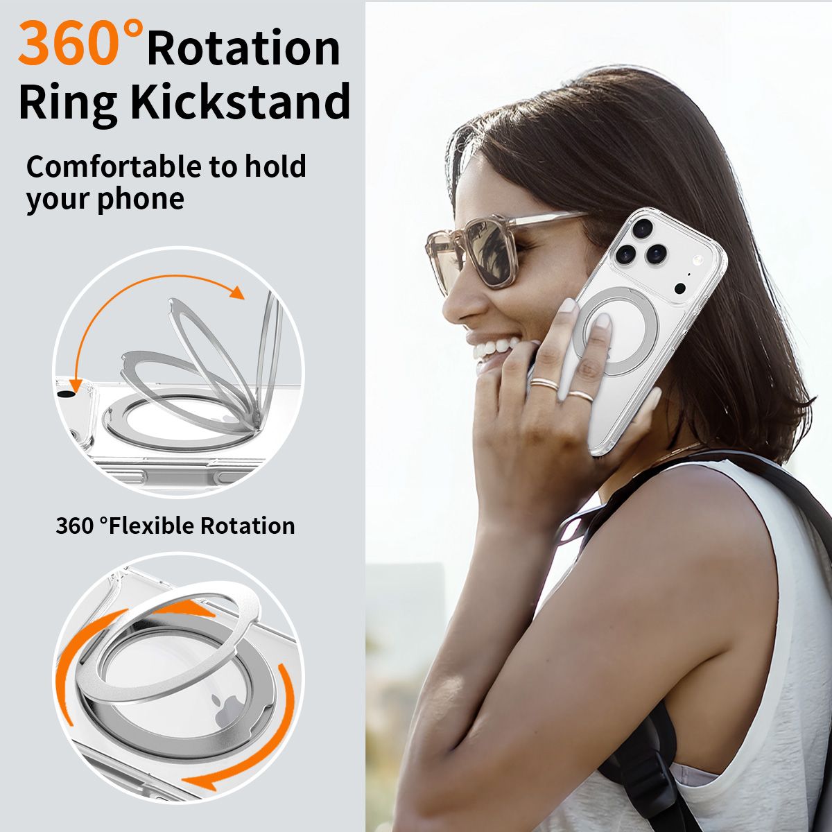 Orbit Prism 360° Rotating Stand Clear Case — 112