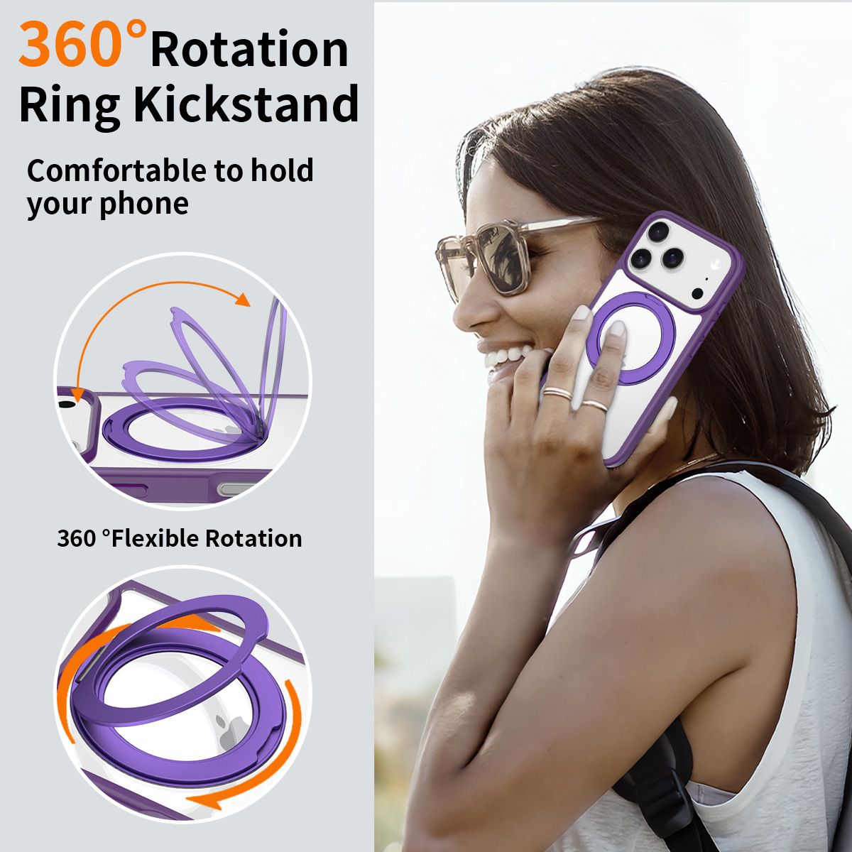 Orbit Prism 360° Rotating Stand Clear Case — 124