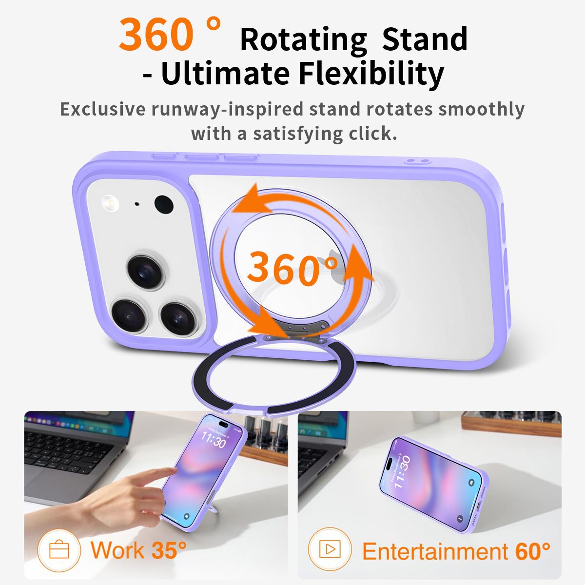 Orbit Prism 360° Rotating Stand Clear Case — 144