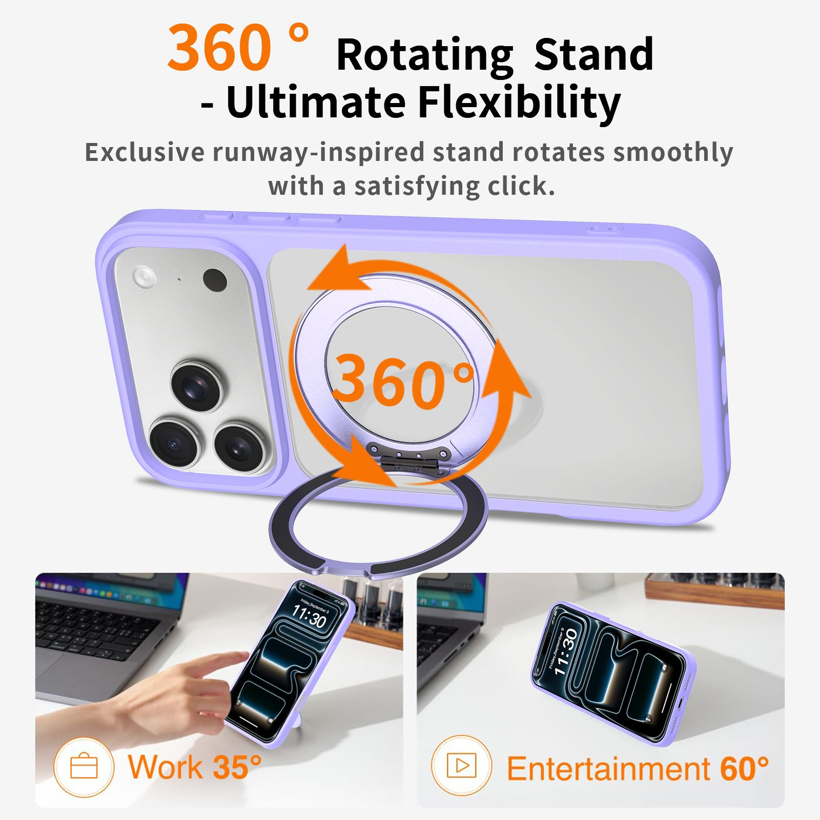 Orbit Prism 360° Rotating Stand Clear Case — 238
