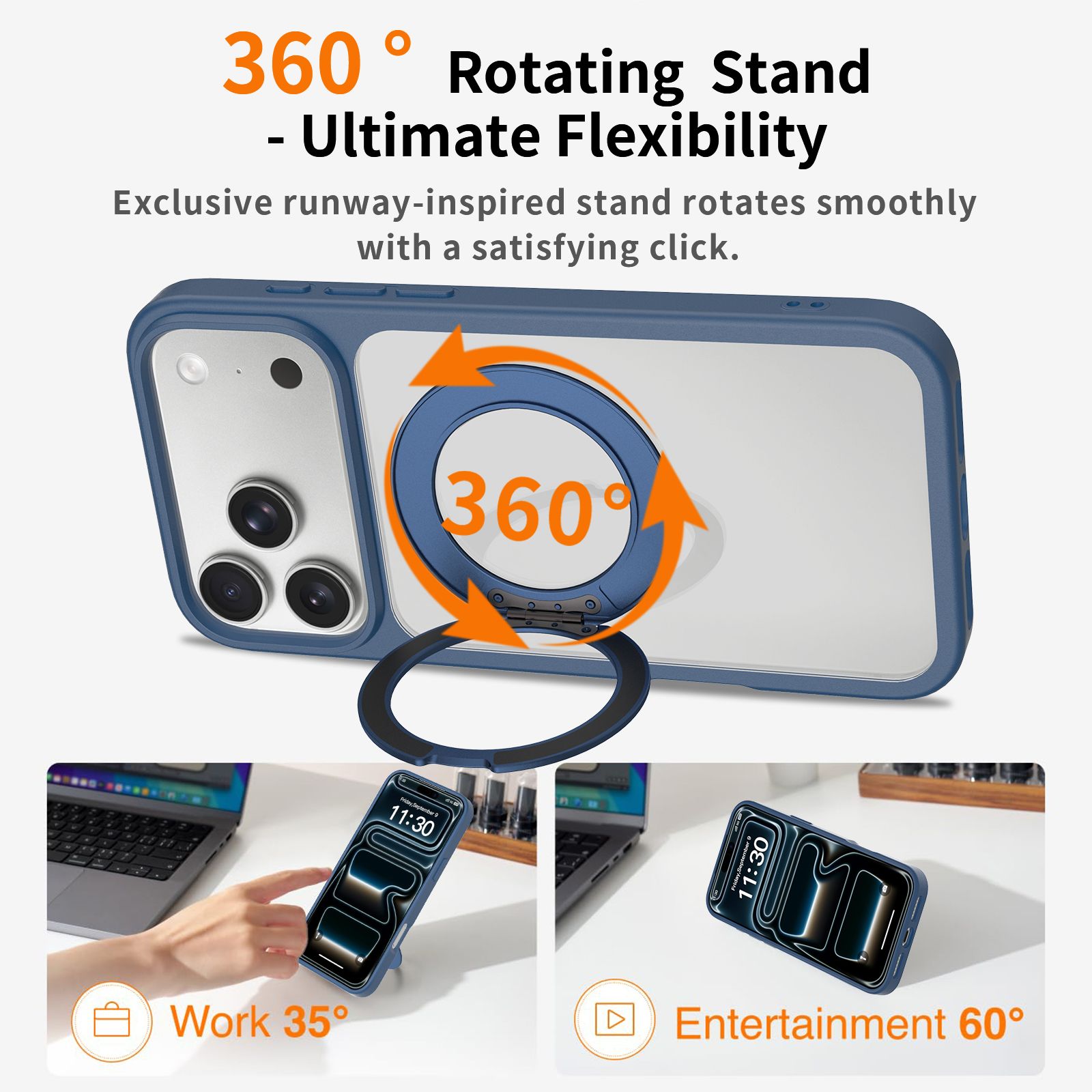 Orbit Prism 360° Rotating Stand Clear Case — 226