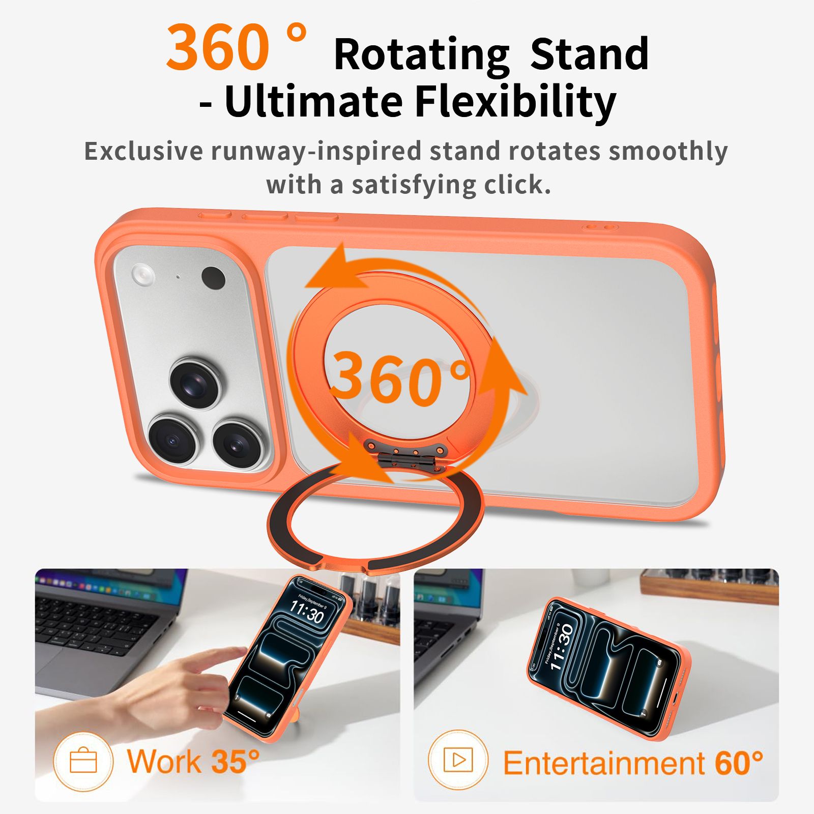 Orbit Prism 360° Rotating Stand Clear Case — 244