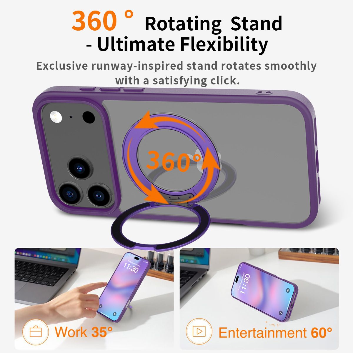 Orbit Prism 360° Rotating Stand Clear Case — 176